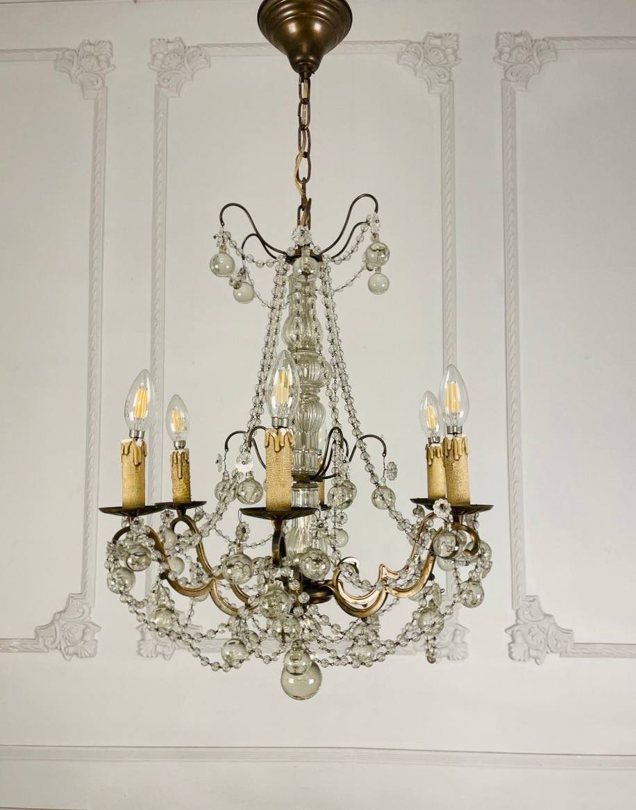 Антикварная хрустальная люстра