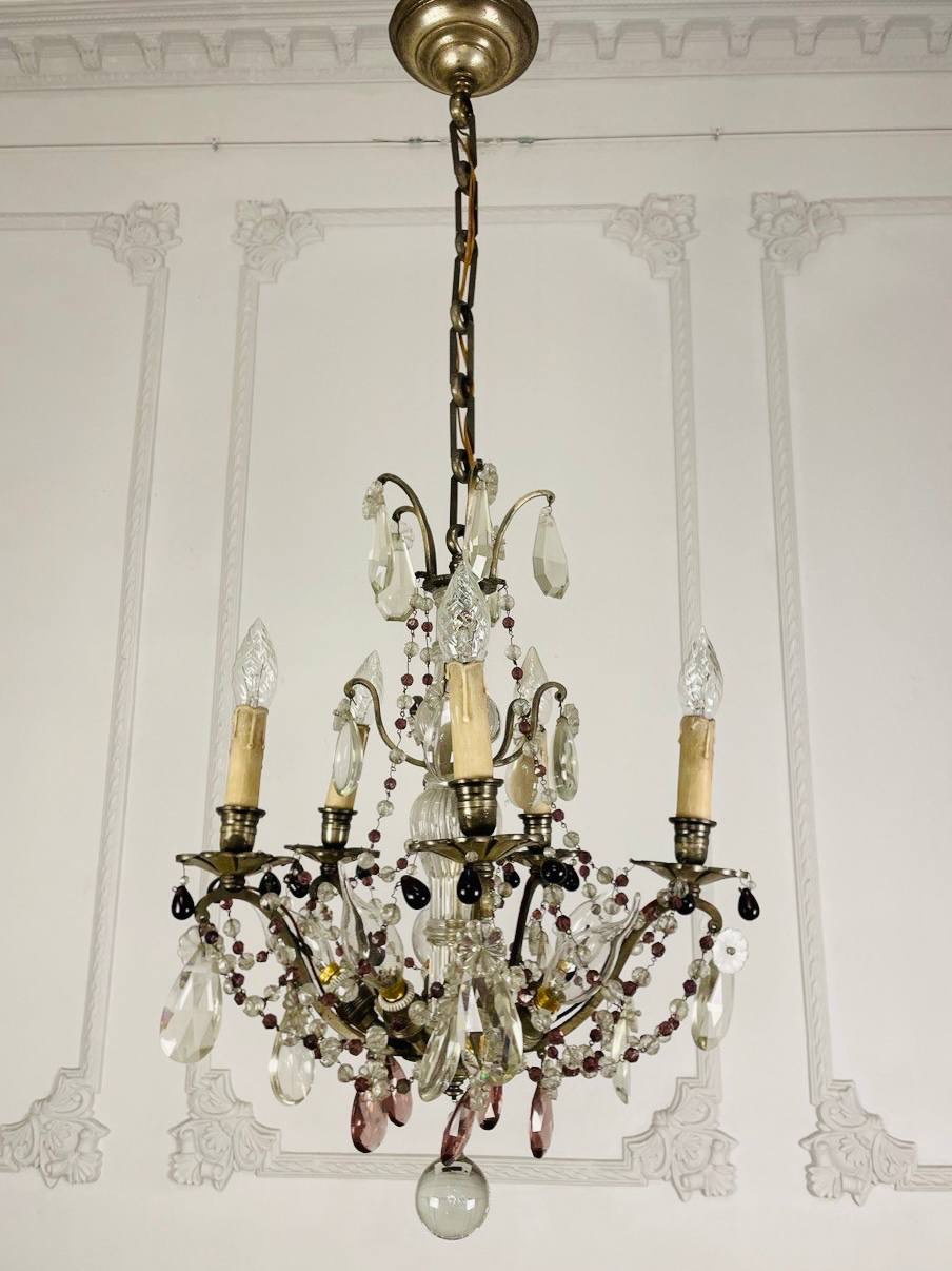 Антикварная хрустальная люстра