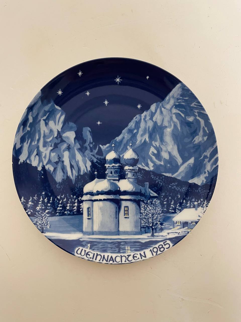 Винтажная тарелочка «Рождество 1985»