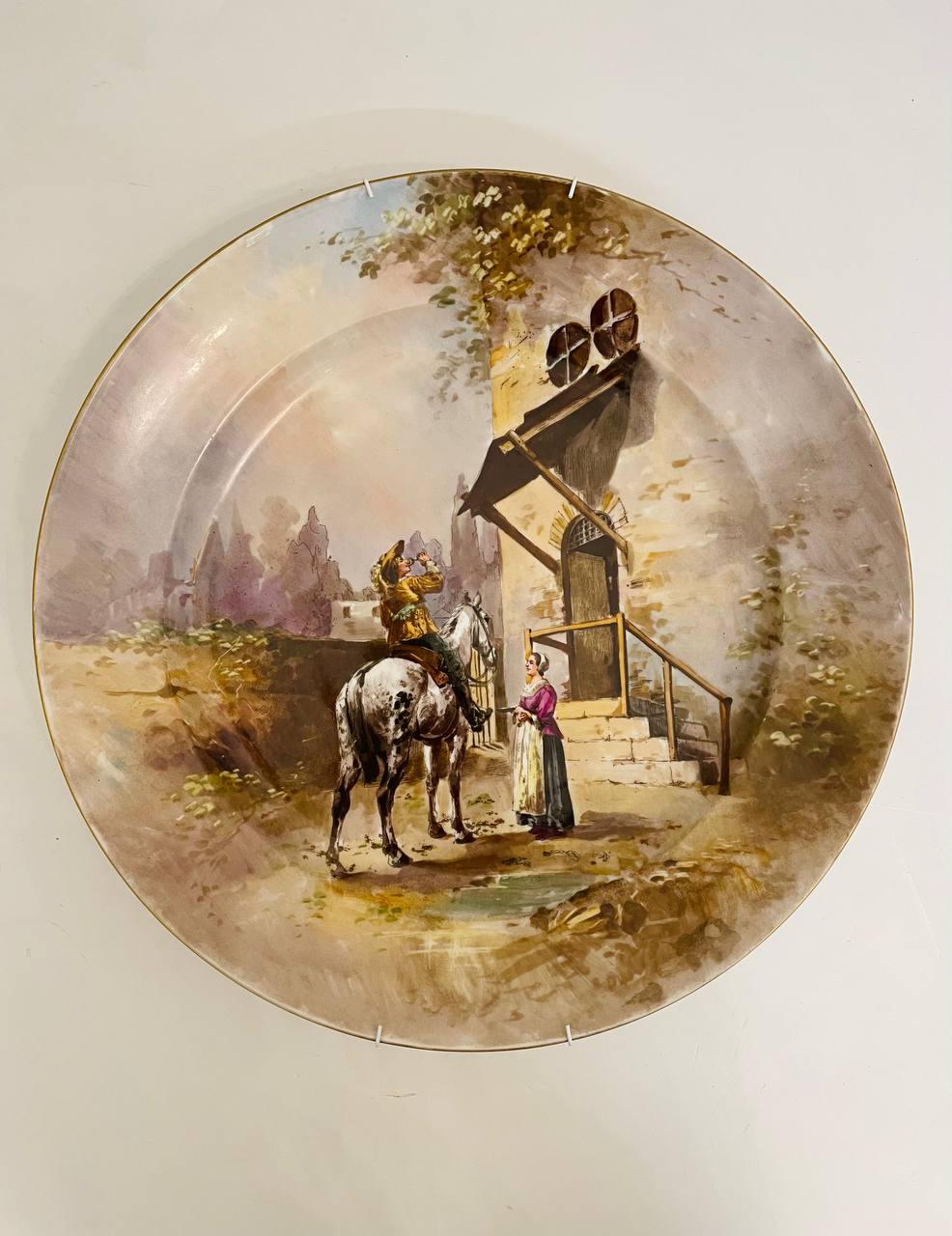 Антикварное фарфоровое блюдо WG&Cie, Limoges.