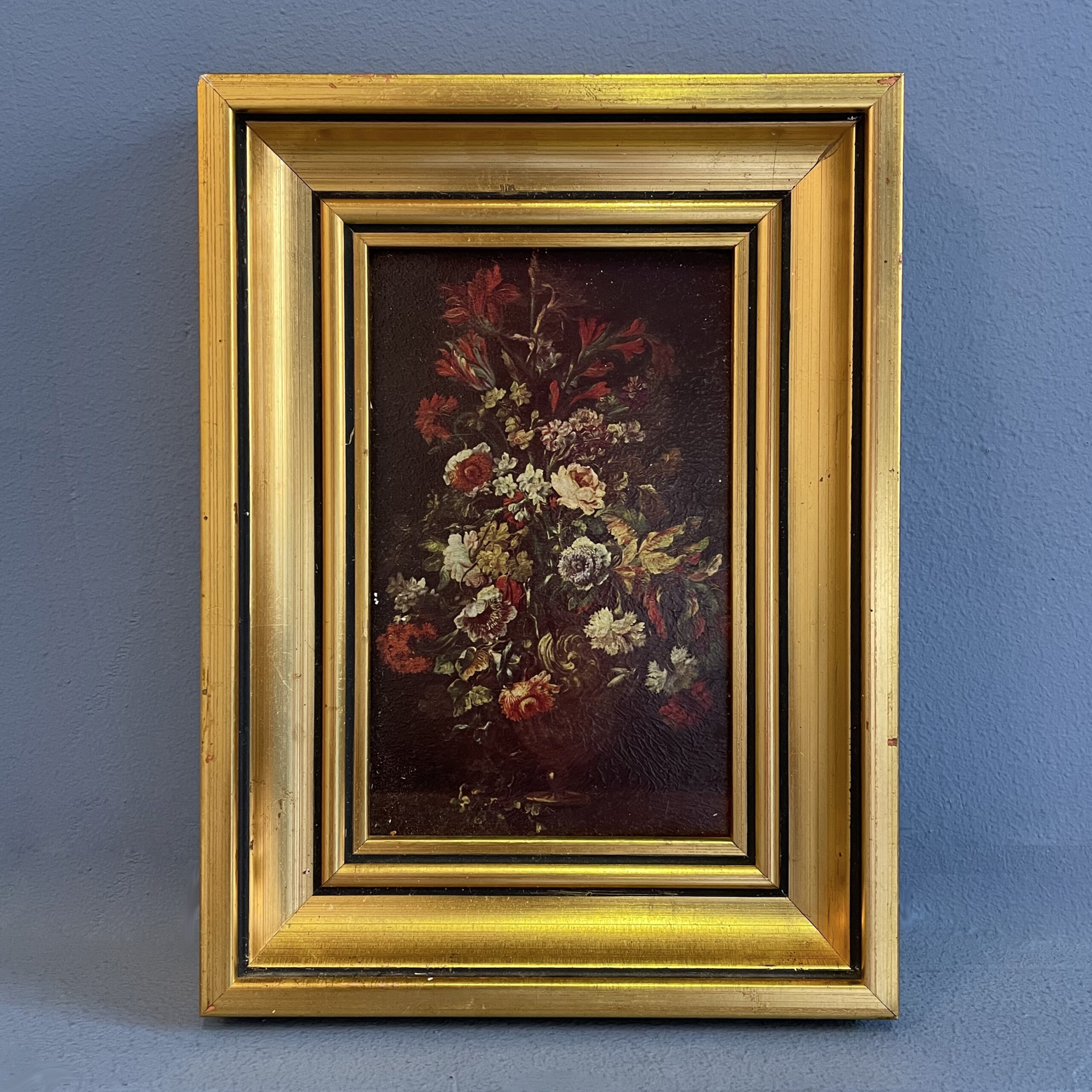 Репродукция голландского натюрморта середины XX века.