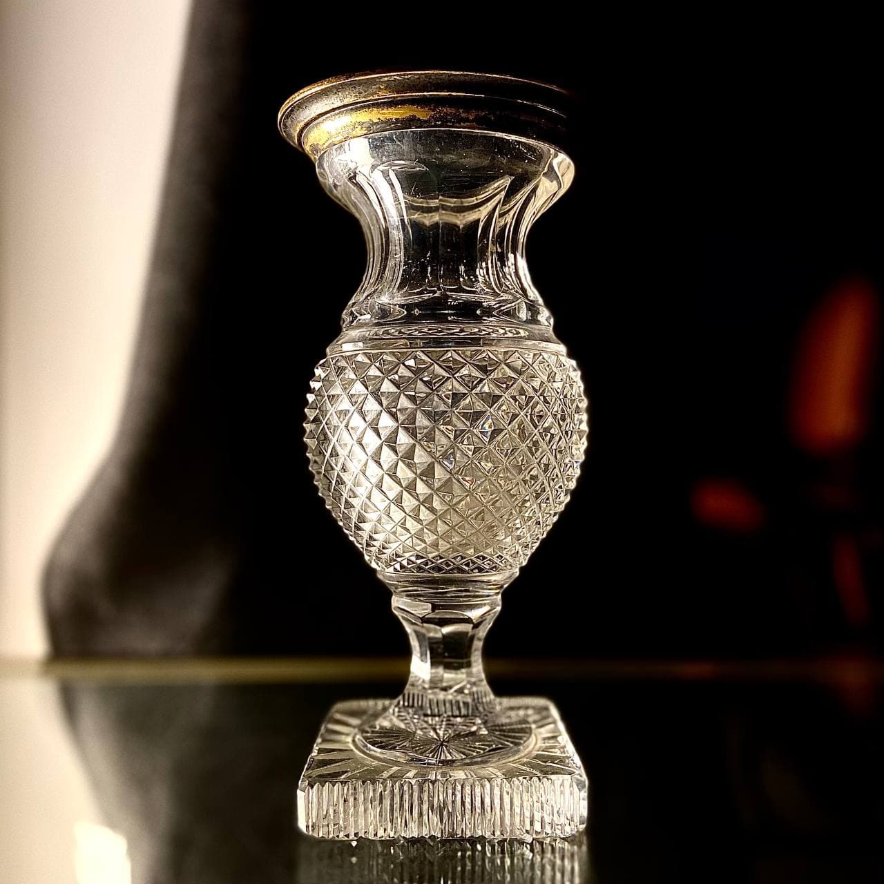 Хрустальная антикварная Ваза 1940х годов.