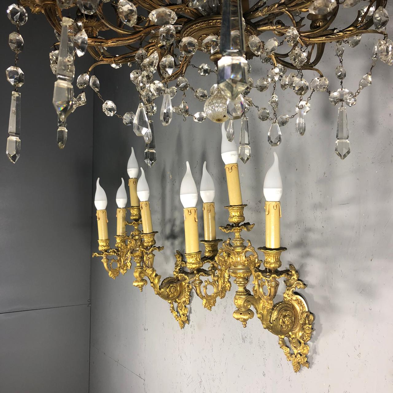 Парные антикварные бра XIX века.