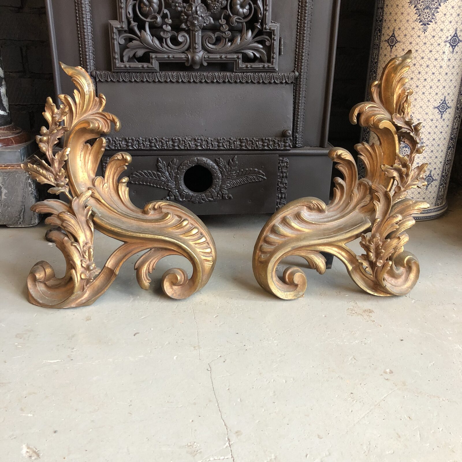 Таганы антикварные для камина XIX-XX века.