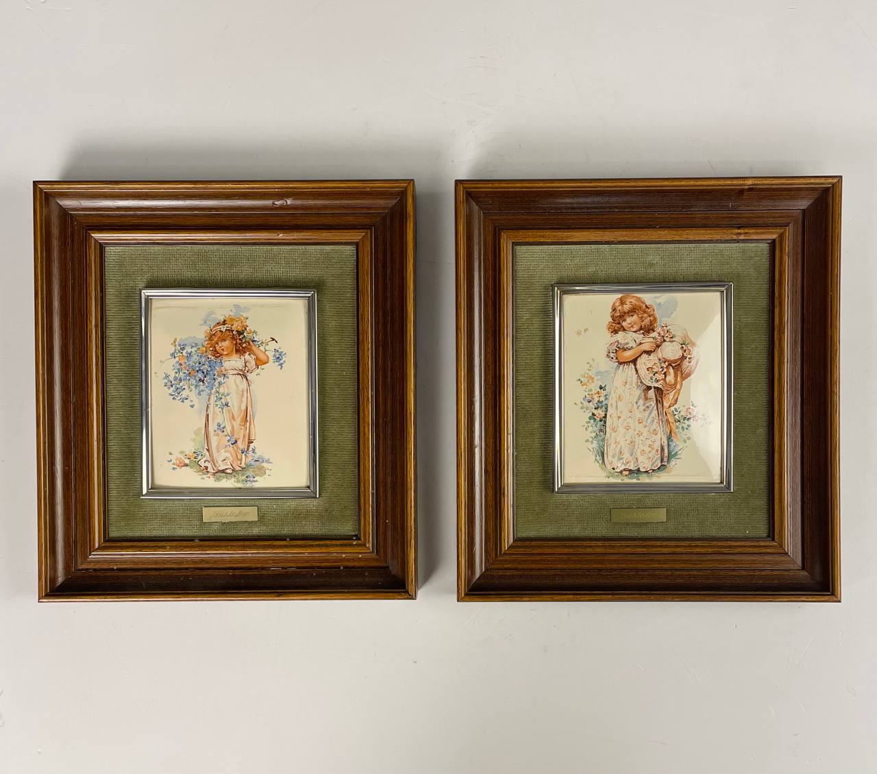 Пара эмалей на медной пластине