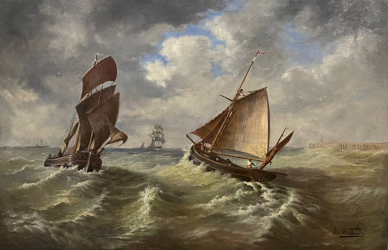 «Парусные лодки в море» J.Worthington