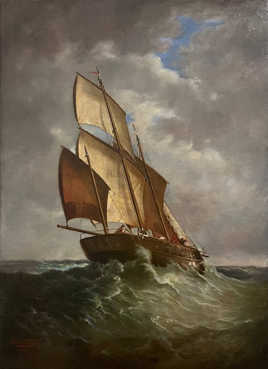 «Парусник в море» J.Worthington